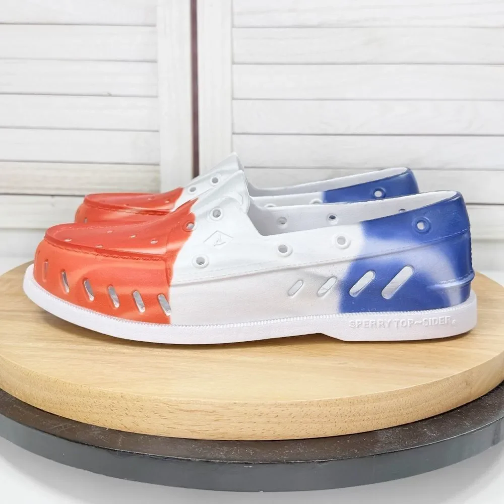 Sperry‎ Original Float Water Boat Shoe Firecracker Popsicle Red White Blue 8